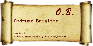 Ondrusz Brigitta névjegykártya